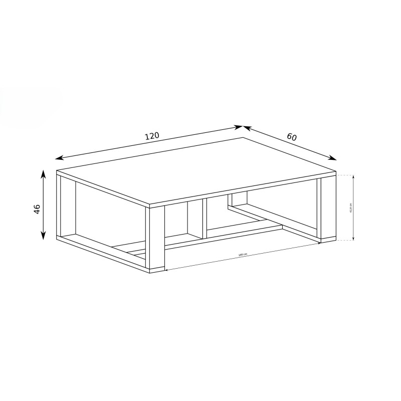 Lavice FUN 120 cm - moderní konferenční stolek v barvě karamelového dubu