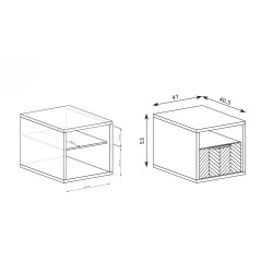 Noční stolek FUN dub karamel - styl a pohodlí | FUN collection