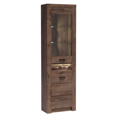 Moderní vitrína POLIS s LED - styl a funkčnost pro obývací pokoj