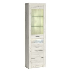 Moderní vitrína POLIS s LED - styl a funkčnost pro obývací pokoj