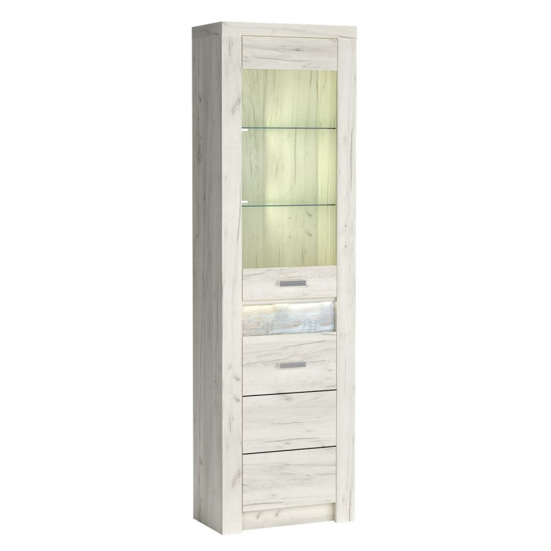 Moderní vitrína POLIS s LED - styl a funkčnost pro obývací pokoj