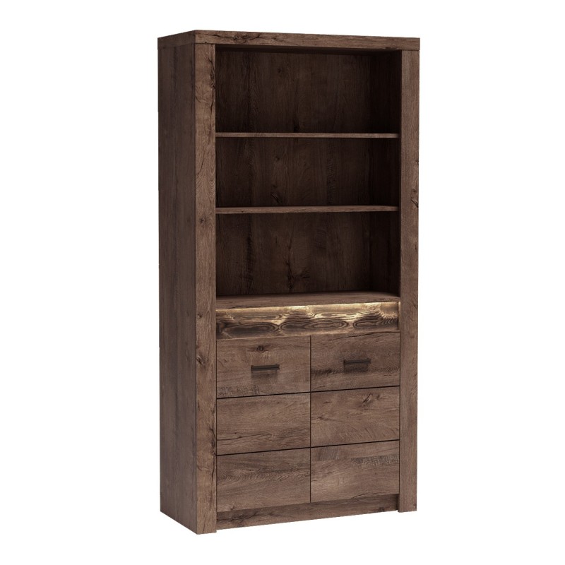 Knihovna POLIS - moderní knihovna s policemi a skříní