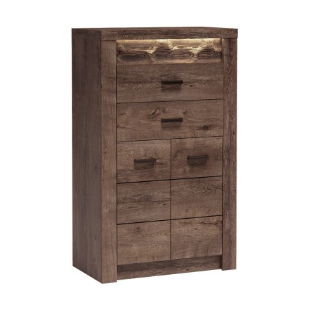 Vysoká komoda POLIS - komoda se 2 zásuvkami a skříňkou