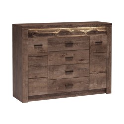 Komoda POLIS - prostorná komoda se 4 zásuvkami a 2 skříňkami