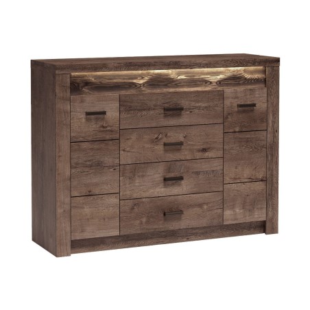 Komoda POLIS - prostorná komoda se 4 zásuvkami a 2 skříňkami