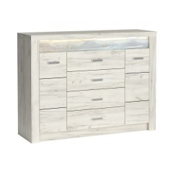 Komoda POLIS - prostorná komoda se 4 zásuvkami a 2 skříňkami