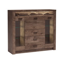 Výloha POLIS - moderní výloha s barem, zásuvkami a LED osvětlením