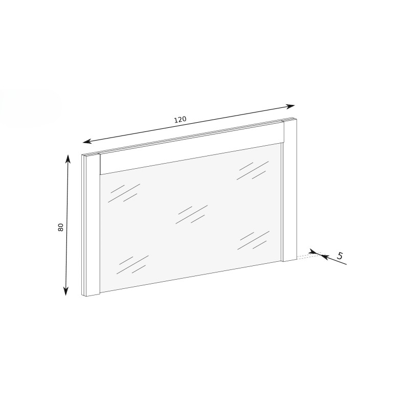 Zrcadlo POLIS 120×80 cm - moderní nástěnné zrcadlo do obývacího pokoje a předsíně