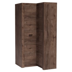 Rohová skříň POLIS - moderní rohová skříň s tyčí a policemi