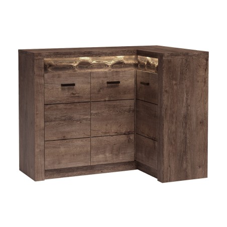 Rohová komoda POLIS - funkční komoda s LED osvětlením