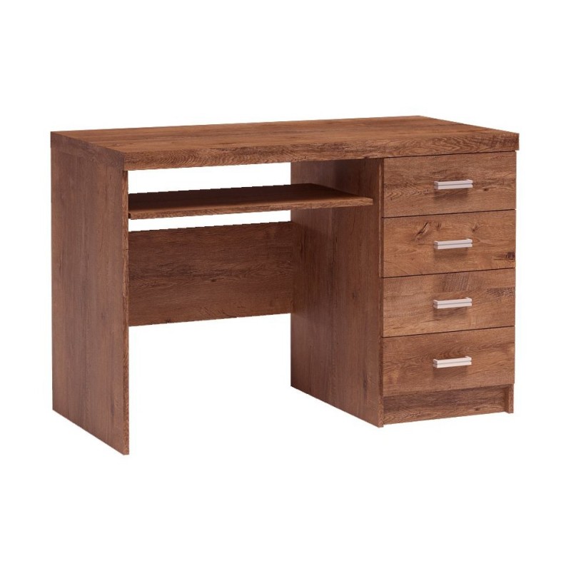 Psací stůl POLIS - moderní psací stůl se 4 zásuvkami a policí