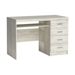 Psací stůl POLIS - moderní psací stůl se 4 zásuvkami a policí