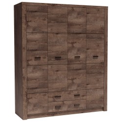 Šatní skříň POLIS - prostorná čtyřdveřová skříň do ložnice nebo šatny