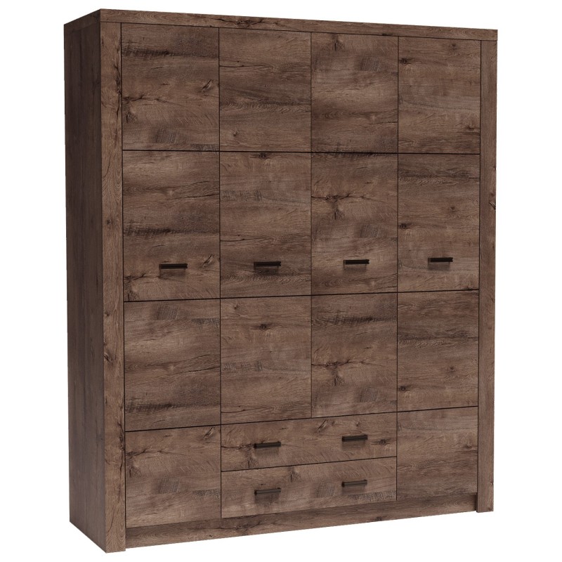 Šatní skříň POLIS - prostorná čtyřdveřová skříň do ložnice nebo šatny