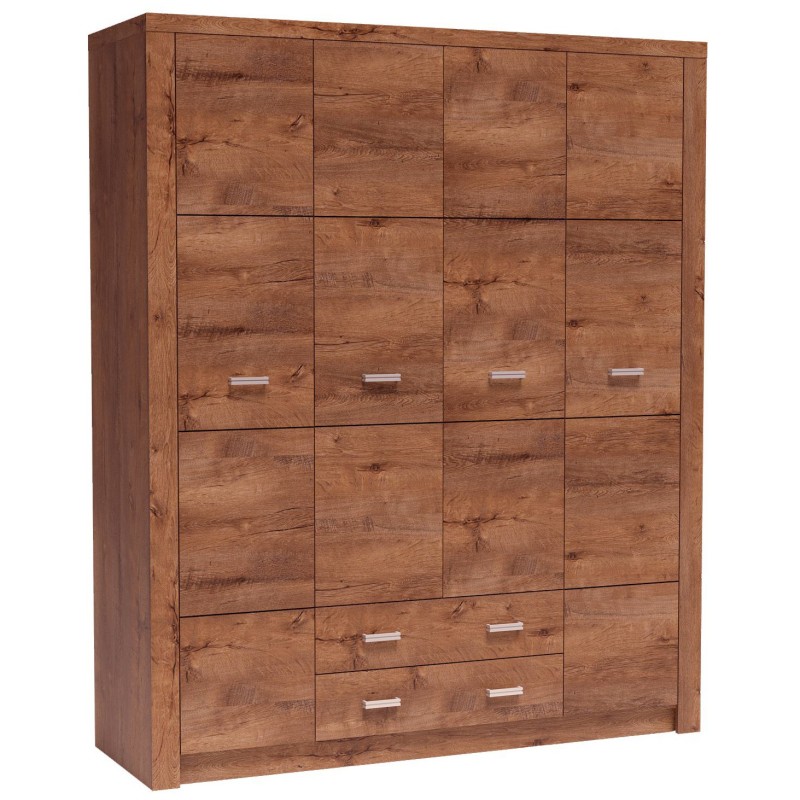 Šatní skříň POLIS - prostorná čtyřdveřová skříň do ložnice nebo šatny