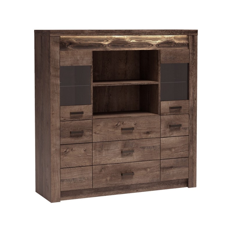 Příborník POLIS se zásuvkami a osvětlením