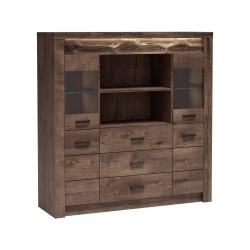 Příborník POLIS se zásuvkami a osvětlením