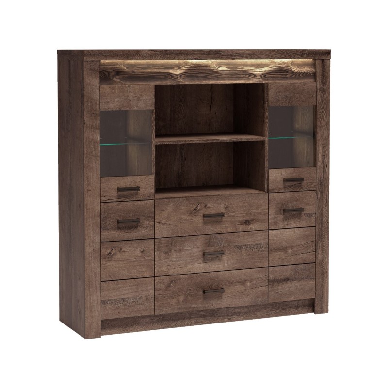 Příborník POLIS se zásuvkami a osvětlením