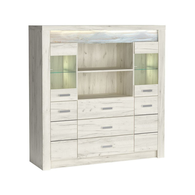 Příborník POLIS se zásuvkami a osvětlením