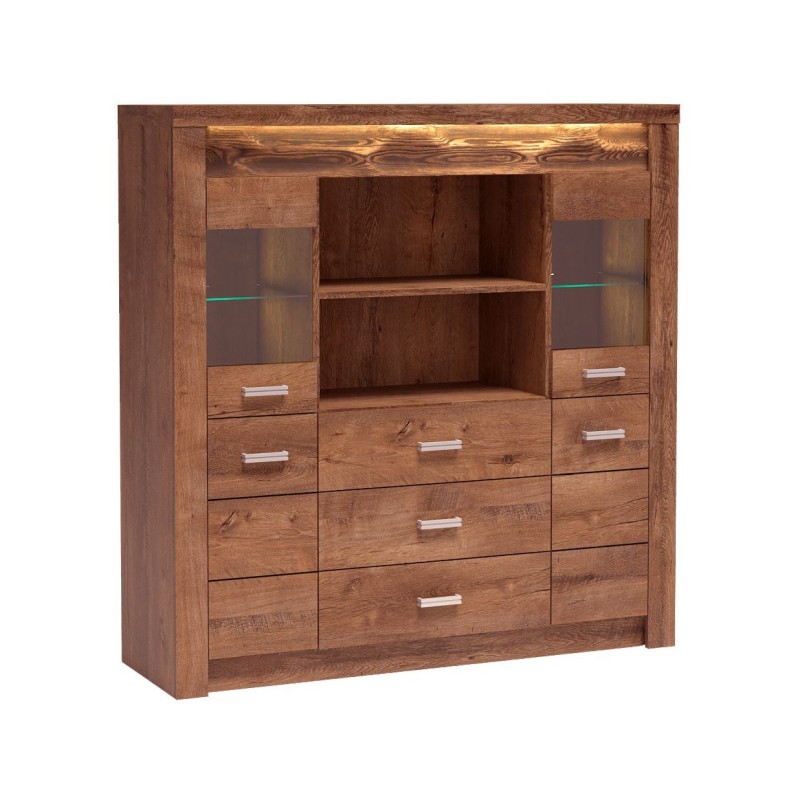 Příborník POLIS se zásuvkami a osvětlením