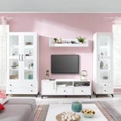 Psací stůl Bergo pro mládež - bílý lux / bílý lesk | Styl a funkčnost