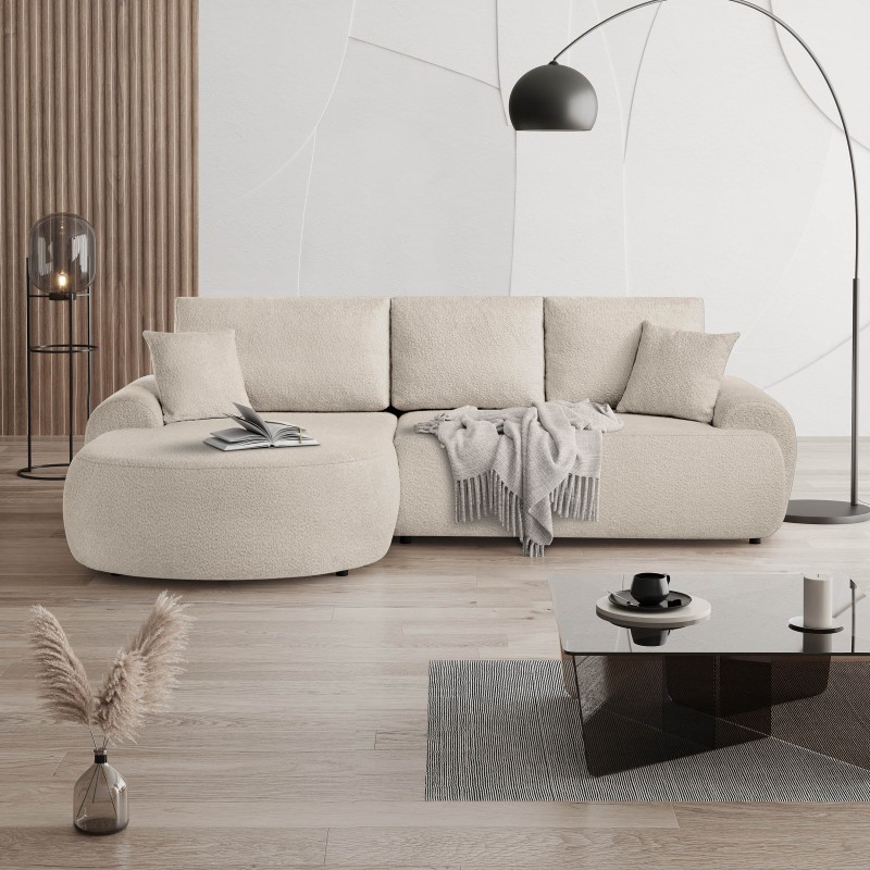 TEDDY BOUCLE salonní rohová pohovka | BeautySofa24.cz