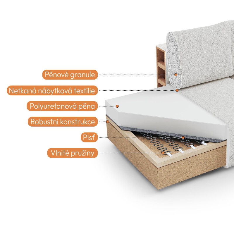 TEDDY BOUCLE salonní rohová pohovka | BeautySofa24.cz