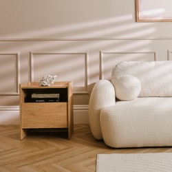 Noční stolek JUNI s 1 zásuvkou – moderní a praktický nábytek do ložnice