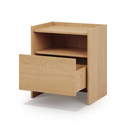 Noční stolek JUNI s 1 zásuvkou – moderní a praktický nábytek do ložnice