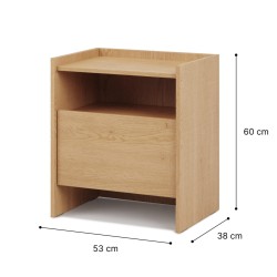 Noční stolek JUNI s 1 zásuvkou – moderní a praktický nábytek do ložnice