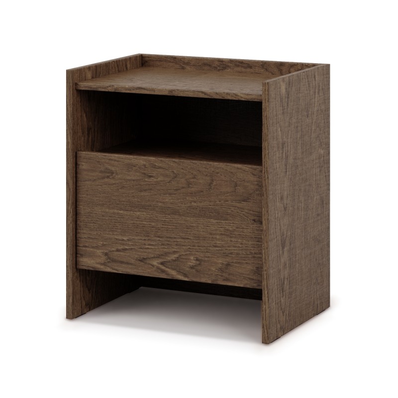 Noční stolek JUNI s 1 zásuvkou – moderní a praktický nábytek do ložnice