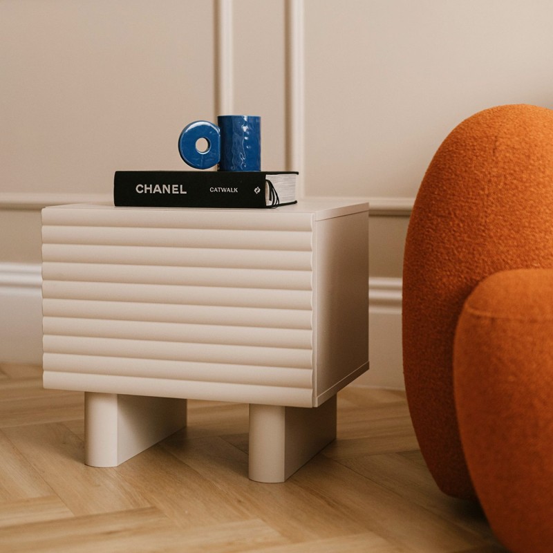 Noční stolek TORINO s 1 dveřmi | Kašmír