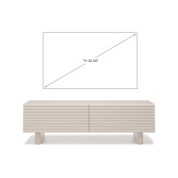 TV stolek TORINO se 2 dveřmi | Kašmír