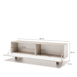 TV stolek TORINO se 2 dveřmi | Kašmír