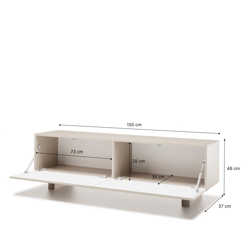 TV stolek TORINO se 2 dveřmi | Kašmír