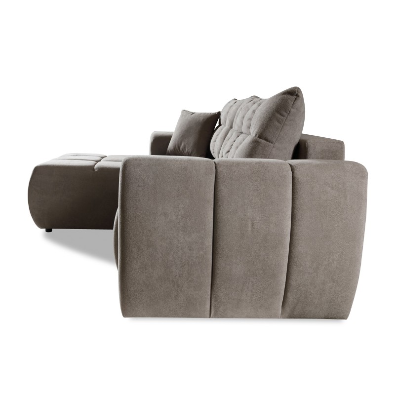 Rohová pohovka FERIO - pohovka s funkcí spaní a univerzálním otomanem