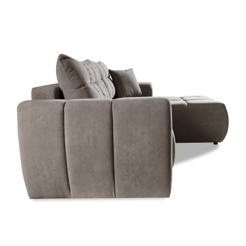 Rohová pohovka FERIO - pohovka s funkcí spaní a univerzálním otomanem