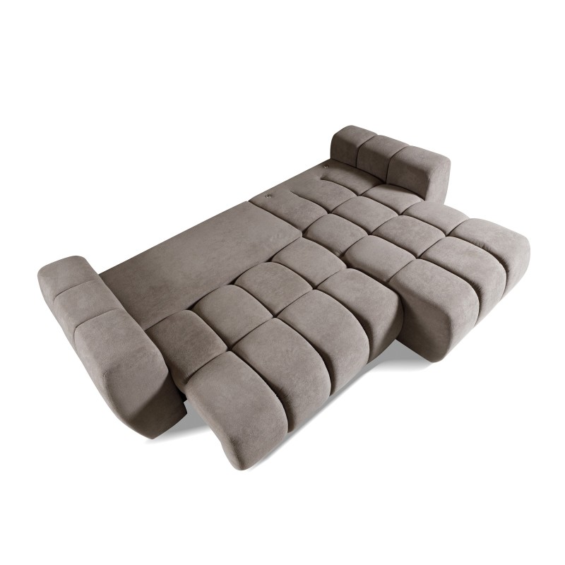 Rohová pohovka FERIO - pohovka s funkcí spaní a univerzálním otomanem