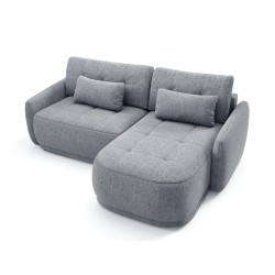 Rohová pohovka KAVI - pohovka s funkcí spaní a univerzálním otomanem