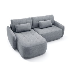 Rohová pohovka KAVI - pohovka s funkcí spaní a univerzálním otomanem