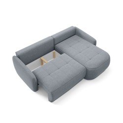 Rohová pohovka KAVI - pohovka s funkcí spaní a univerzálním otomanem