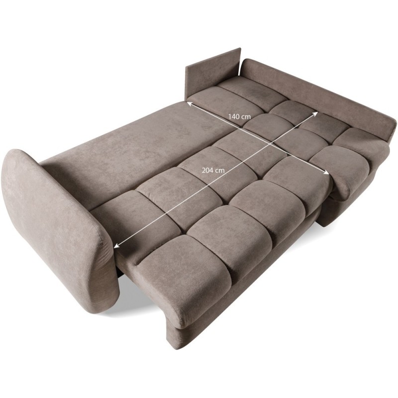 Rohová pohovka GLAVI s funkcí spaní a kontejnerem na lůžkoviny - pohodlí a styl