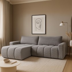 Rohová pohovka CAVO s funkcí spaní a úložným boxem - moderní design a pohodlí