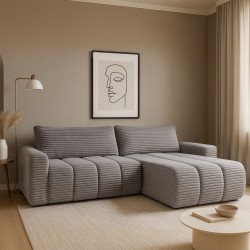 Rohová pohovka CAVO s funkcí spaní a úložným boxem - moderní design a pohodlí