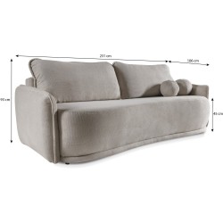 Třímístná pohovka PURO s funkcí spaní a úložným prostorem - elegance a pohodlí