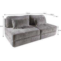 Třímístná pohovka RAVO s funkcí spaní a kontejnerem - elegantní a pohodlná