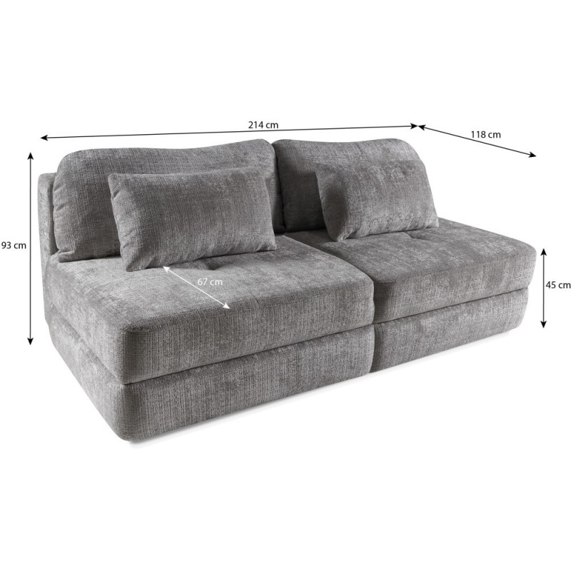 Třímístná pohovka RAVO s funkcí spaní a kontejnerem - elegantní a pohodlná