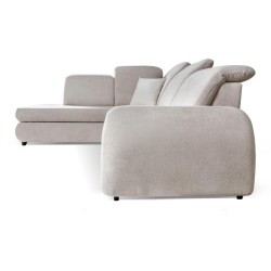 Rohová pohovka ONEL s funkcí spaní a nastavitelnými opěrkami hlavy - pohodlí a moderní design