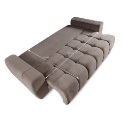 Třímístná pohovka FAVI s funkcí spaní a úložným boxem - moderní komfort