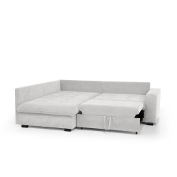 Rohová sedací souprava RAMO s funkcí spaní a bezplatným topperem - velká plocha 160×200 cm